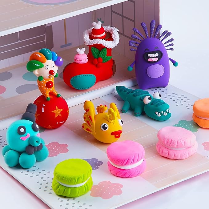EDIFON Air Dry Clay kit, 36 Colors Modeling Clay Ultra Light Magic Clay with Tools, Safe and Non-Toxic Modeling Clay, Ideal Gift for Kids (36 Colors+ Tools)