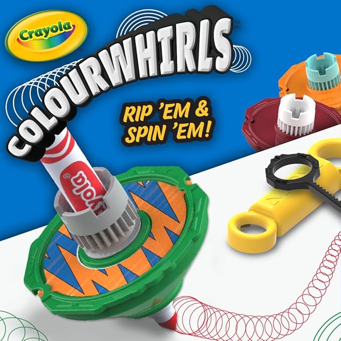 Crayola Colourwhirls (1ct), Spin Art Toy, Spinning Top Toy for Kids, Arts & Crafts Kit, Coloring Supplies, Gift for Boys & Girls, 6+