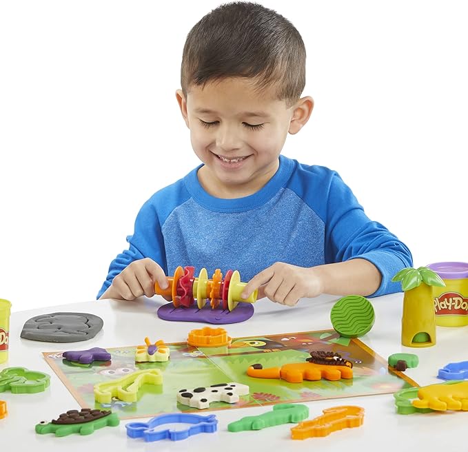 Play-Doh Animal Adventure Set, Arts and Crafts Toys for 3 Year Old Girls & Boys, 45 Tools, 10 Cans (Amazon Exclusive)