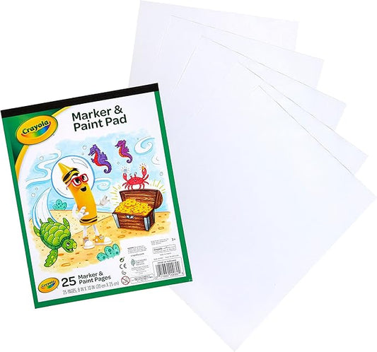 Crayola Marker & Paint Pad, Art Supplies for Kids, 25 Pages