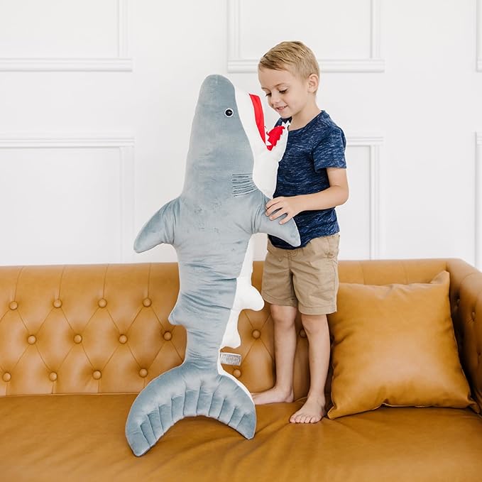 Melissa & Doug Giant Shark - Lifelike Stuffed Animal (over 3 feet long)