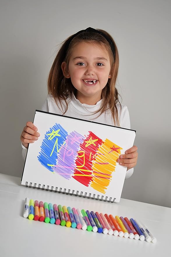 Marvin's Magic - Original x 25 Amazing Magic Marker Pens - Color Changing Magic Pen Art - Create 3D Lettering or Write Secret Messages - Includes 25 Magic Pens