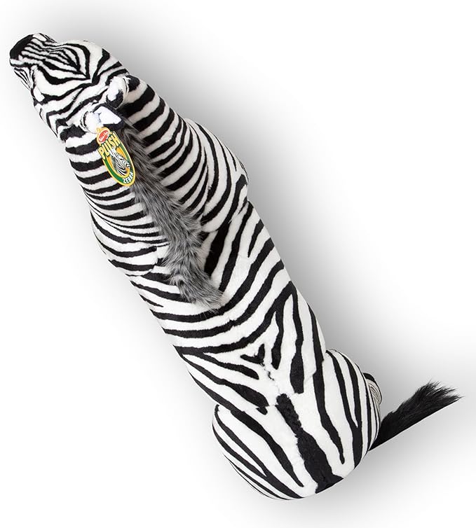Melissa & Doug Giant Striped Zebra - Lifelike Stuffed Animal (nearly 3 feet tall)