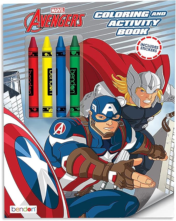 Marvel Avengers Coloring and Painting Packs for Kids Toddlers Bundle ~ Avengers Coloring Book and Painting Posters with Avengers Stickers (Avengers Party Supplies)