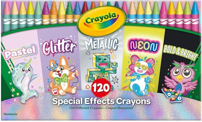 Crayola Crayons in Specialty Colors (120ct), Bulk Crayons for Kids, Back to School Supplies, Classroom Arts & Crafts [Amazon Exclusive]