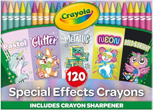 Crayola Crayons in Specialty Colors (120ct), Bulk Crayons for Kids, Back to School Supplies, Classroom Arts & Crafts [Amazon Exclusive]