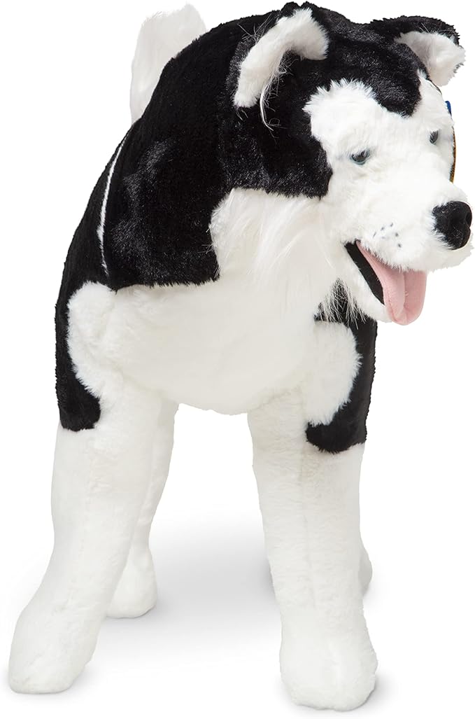 Melissa & Doug Giant Siberian Husky - Lifelike Stuffed Animal Dog (over 2 feet tall)