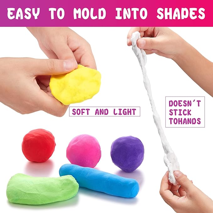 Modeling Clay Kit - 24 Colors Air Dry Ultra Light Clay, Safe & Non-Toxic, Great Gift for Kids.