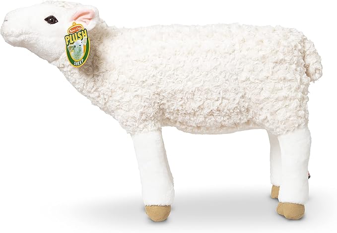 Melissa & Doug Giant Lifelike Sheep Plush - 2 Feet Tall Stuffed Animal Toy for Ages 3+