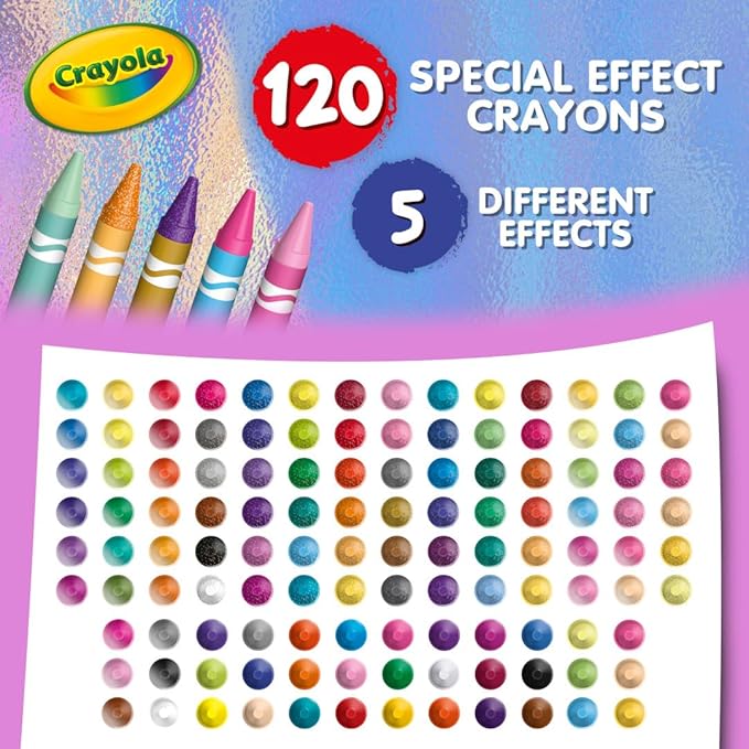 Crayola Crayons in Specialty Colors (120ct), Bulk Crayons for Kids, Back to School Supplies, Classroom Arts & Crafts [Amazon Exclusive]