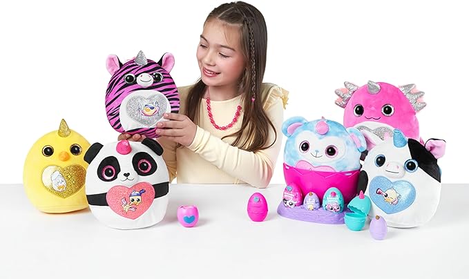 Rainbocorns Eggzania Mini Mania Axolotl Plush Surprise Unboxing with Animal Soft Toy, Idea for Girls with Imaginary Play by ZURU