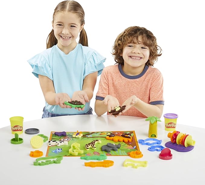 Play-Doh Animal Adventure Set, Arts and Crafts Toys for 3 Year Old Girls & Boys, 45 Tools, 10 Cans (Amazon Exclusive)