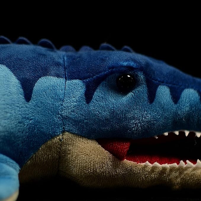 Simulation Mosasaurus Dinosaur Stuffed Plush Toy -Cute Soft Lifelike Mosasaurus Figurines Model Toy, Real Life Dinosaur Stuffed Animal Toys, Educational Gifts For Kids Boys Girls,18 Inches