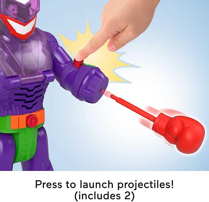 Fisher-Price Imaginext DC Super Friends Robot Toy, The Joker Insider & LaffBot 12-Inch with Lights Sounds & Figure for Kids Ages 3+ Years