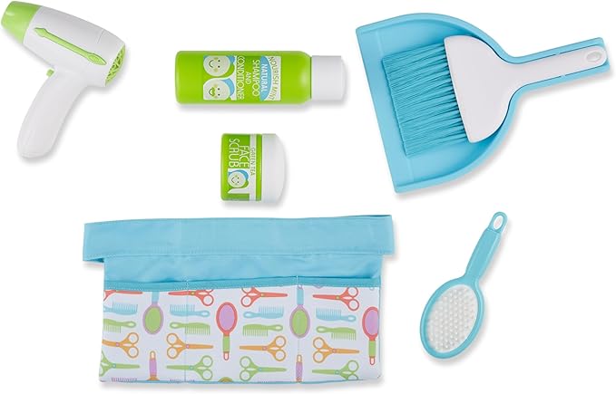Melissa & Doug Love Your Look - Salon & Spa Play Set, 16pieces of pretend salon and spa toy products