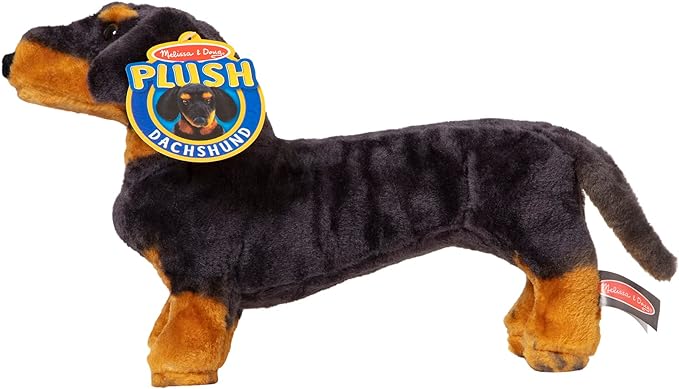 Melissa & Doug Giant Dachshund - Lifelike Stuffed Animal Dog Large