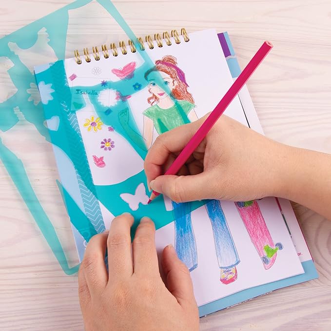 Make It Real - Fashion Design Sketchbook: Blooming Vibes - Fashion Sketchbook for Girls - Kids Fashion Design Kit - Fashion Designer Kits for Girls - Fashion Coloring Book for Girls 6-8-10-12-14