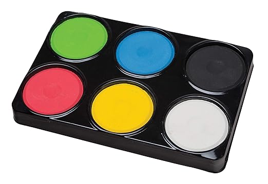 Creativity Street Tempera Cakes, 6 Assorted Colors, 1 Set, 2-1/4" Dia. x 3/4" thick