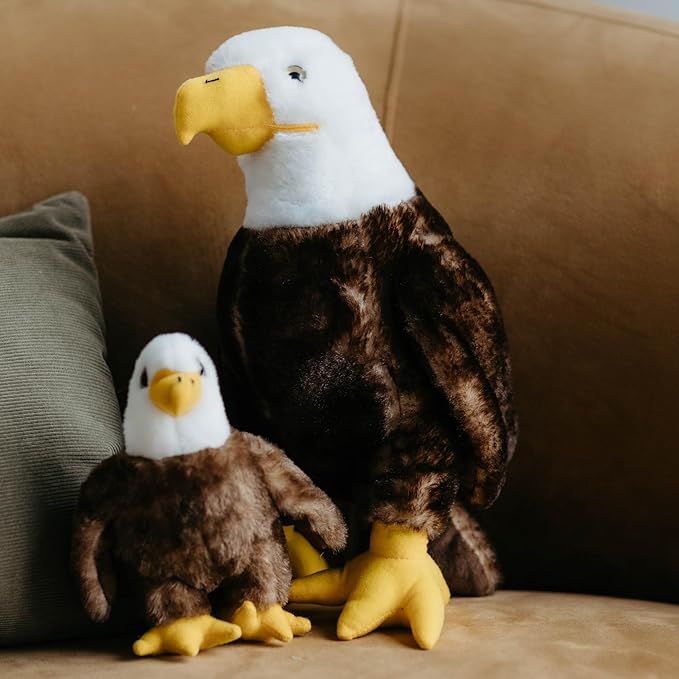 The Petting Zoo Bald Eagle Stuffed Animal Plushie, Gifts for Kids, Wild Onez Babiez Zoo Animals, Eagle Plush Toy 6 inches