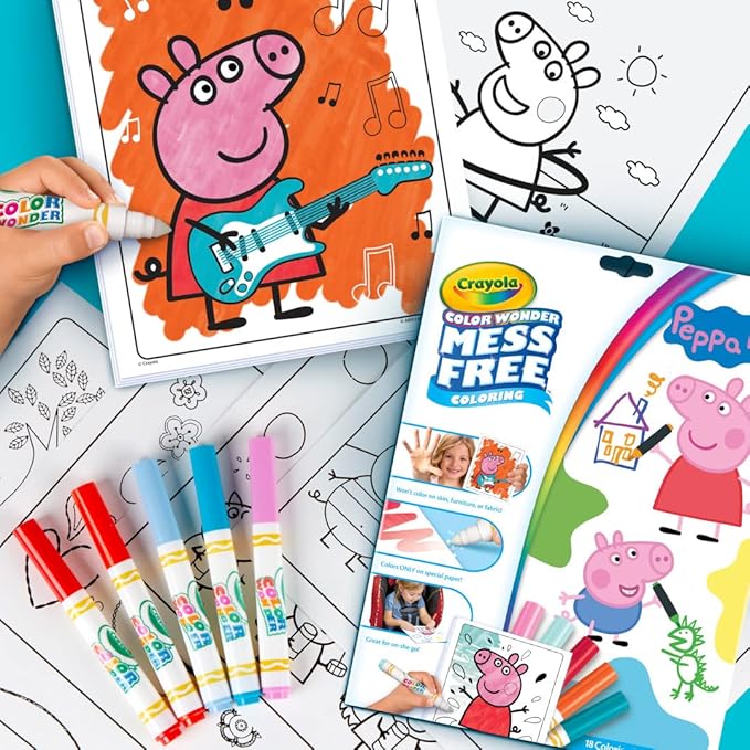 Crayola Peppa Pig Color Wonder Activity Set, Mess Free Peppa Pig Coloring Pages for Toddlers, Peppa Pig Toys, Toddler Gifts