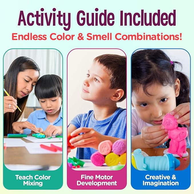 Hygloss 5 lb. of 6 Assorted Colors Scented Modeling Dough - Bulk Pack for Classroom Use, Dough for Kids, Non-Toxic, Multi-Use dough, Ideal for Creative , 30 Pounds Total