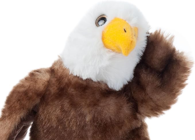 The Petting Zoo Bald Eagle Stuffed Animal Plushie, Gifts for Kids, Wild Onez Babiez Zoo Animals, Eagle Plush Toy 6 inches