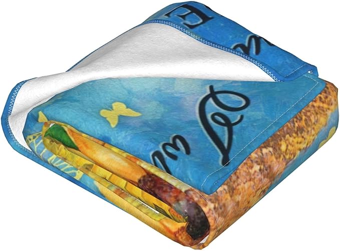 Sunflower Blanket Sunflower Gifts for Women Throw Blanket Bedding Decor Sunflower Decorations Plush Lightweight Warm Soft Thick Flannel Fleece Blanket for Bed Office Sofa Couch 60"X80"