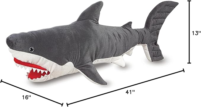 Melissa & Doug Giant Shark - Lifelike Stuffed Animal (over 3 feet long)