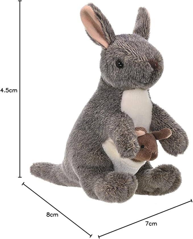 Wild Republic Kangaroo with Joey Plush, Stuffed Animal, Plush Toy, Gifts for Kids, Cuddlekins 8 Inches, 8", Model:10867
