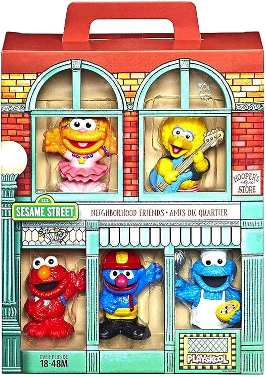 Sesame Street Neighborhood Friends Includes 5 Figures, 3-inches, Classic Collectibles Pack for Toddlers, Great Toy for Kids 18 Months and Up