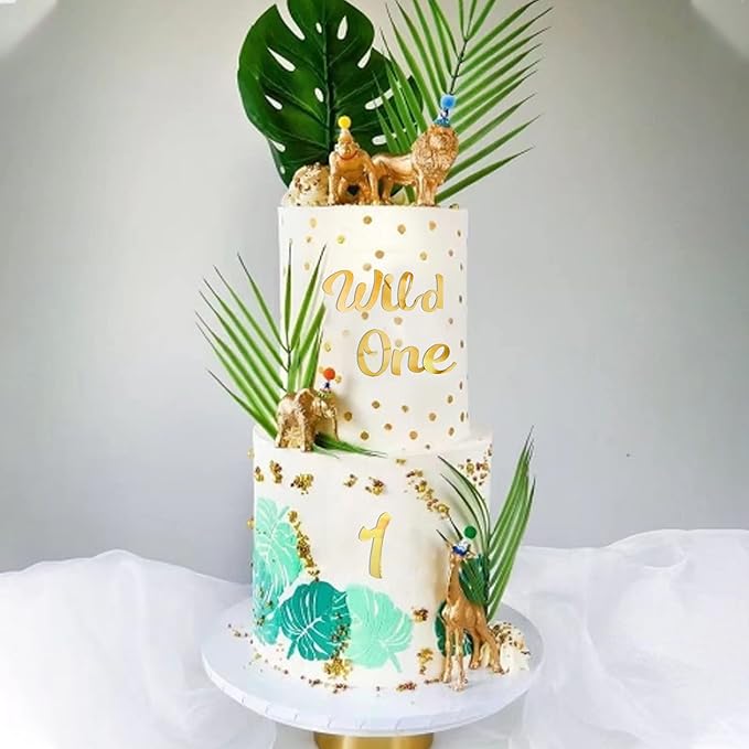 Acrylic Alphabet Cake Topper DIY Personalized Name Cupcake Toppers with A-Z Letter Mirrored Gold Picks for Custom Wedding Cake Decorations Baby Shower Happy Birthday Party Supplies (Uppercase)