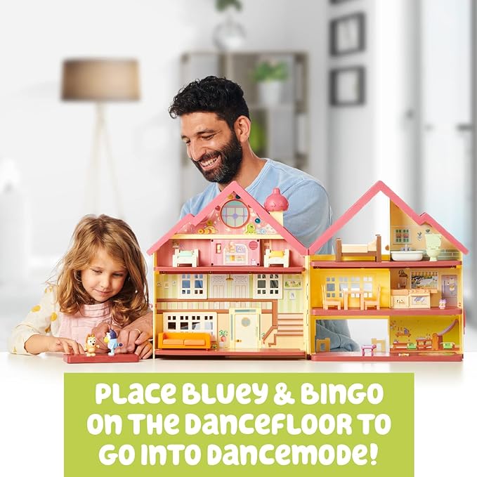 Bluey Ultimate Lights & Sounds Playhouse & Toy Box, 2.5-3 inch Figures | Amazon Exclusive
