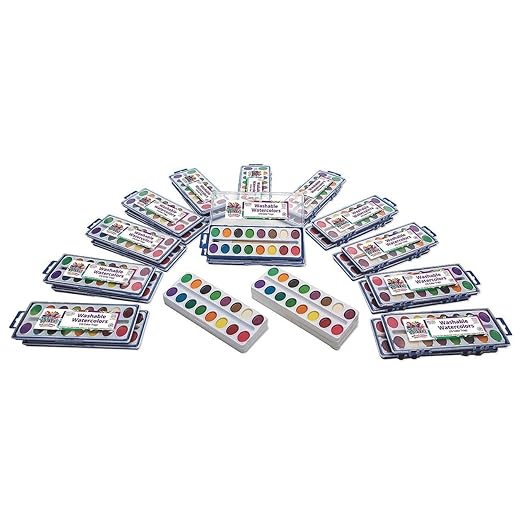 S&S Worldwide Color Splash! Washable Watercolor 16-Color Mega Pack (Pack of 36)
