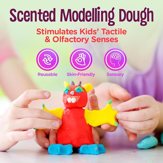 Hygloss Play Modeling Dough - Orange Dough Scented - Safe & Non-Toxic for Kids Arts & Crafts - Party Favors - Classroom Supplies - 3lb