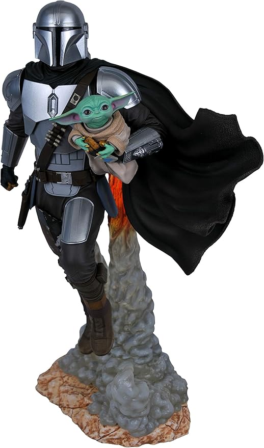 Diamond Select Toys Star Wars Milestones: The Mandalorian & Child Statue, 16 inches