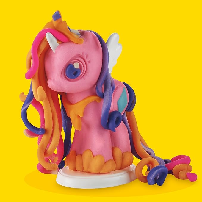 Play-Doh Make 'n Style Ponies Playset, My Little Pony Figures, 9 Colors, Kids Arts & Crafts Set, Preschool Toys, Easter Gifts for Girls & Boys, Ages 3+ (Amazon Exclusive)