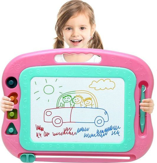 Magnetic Drawing Board Magna Kids Doodle Board,Toddler Toys for Girls Boys 3 4 5 6 7 Year Old,Large Etch A Gifts Sketch Board Colorful Magnet Erasable Pad