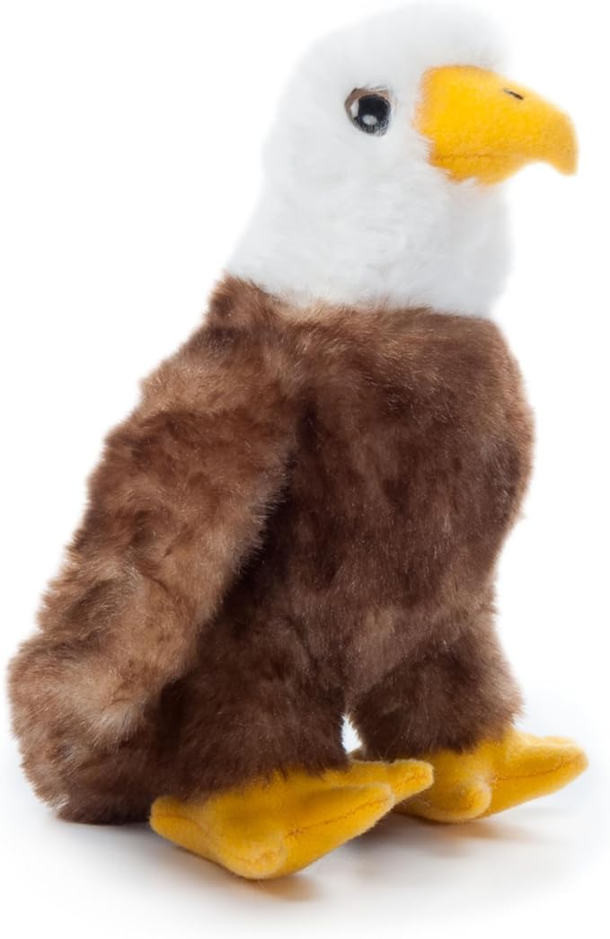 The Petting Zoo Bald Eagle Stuffed Animal Plushie, Gifts for Kids, Wild Onez Babiez Zoo Animals, Eagle Plush Toy 6 inches