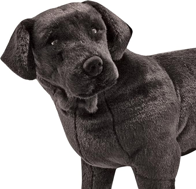 Melissa & Doug Giant Black Lab - Lifelike Stuffed Animal Dog (over 2 feet tall), Soft Polyester Fabric, Beautiful Black Lab Markings, Handcrafted, 77.47 cm H x 49.53 cm W x 24.13 cm L