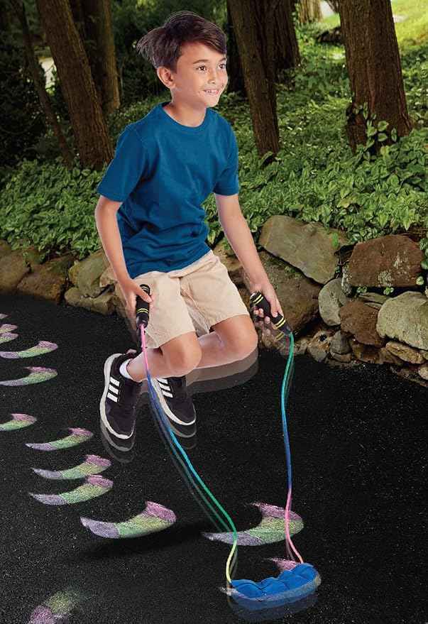 Crazy Cool Chalk - Rainbow Jump Rope - Washable, Giant Chalk for Kids, Perfect for Outdoor Fun and Sidewalk Art