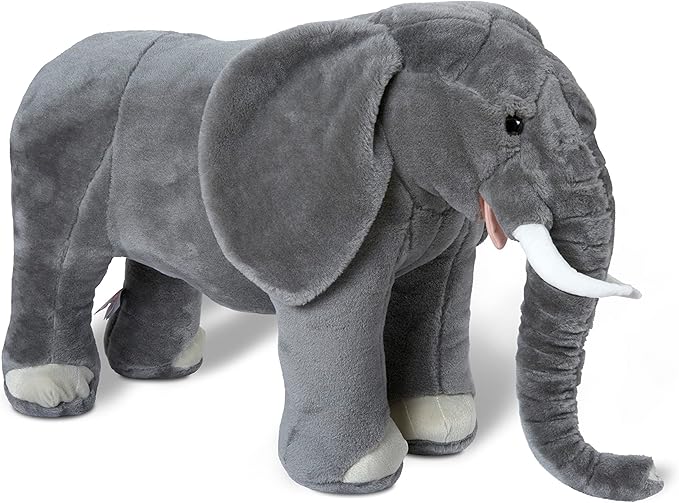 Melissa & Doug Giant Elephant - Lifelike Stuffed Animal (over 3 feet long)
