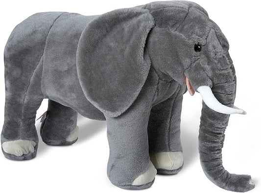 Melissa & Doug Giant Elephant - Lifelike Stuffed Animal (over 3 feet long)