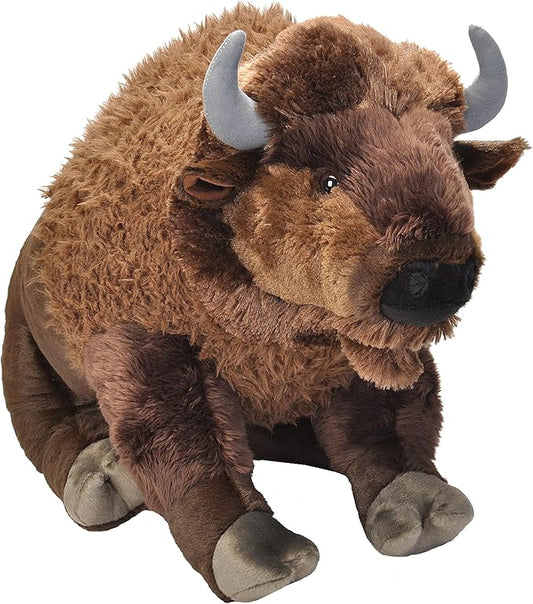 Wild Republic Jumbo Bison Plush, Giant Stuffed Animal, Plush Toy, 30", Multi, Model:19307