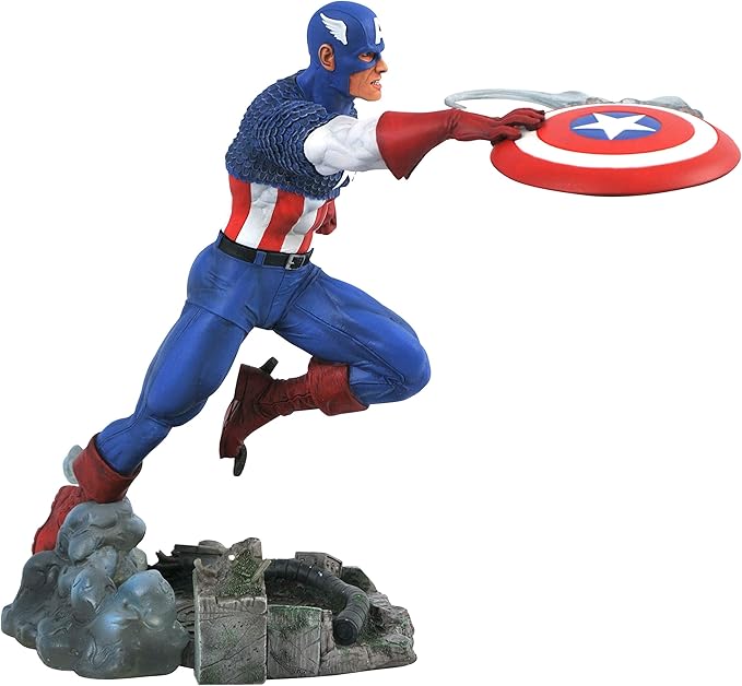 Diamond Select Toys Marvel Gallery VS: Captain America PVC Figure, 10 inches