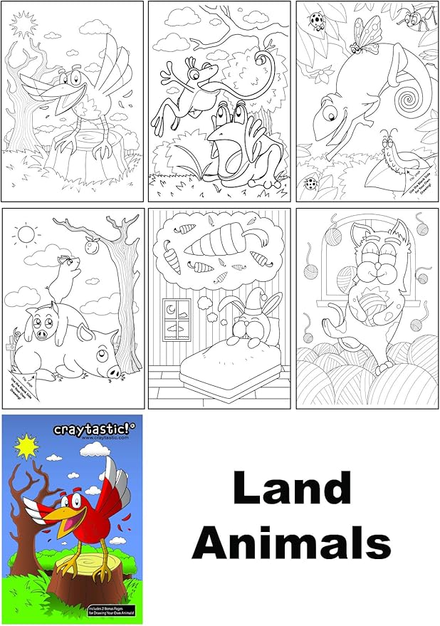 Craytastic! (48 Bulk Coloring Sets with 48 Crayon Packs (4 Crayons Each) + 48 Coloring Book Variety Pack (Dino, Ocean, Animal, Sports) - Party Favors, Restaurants, School, Camp