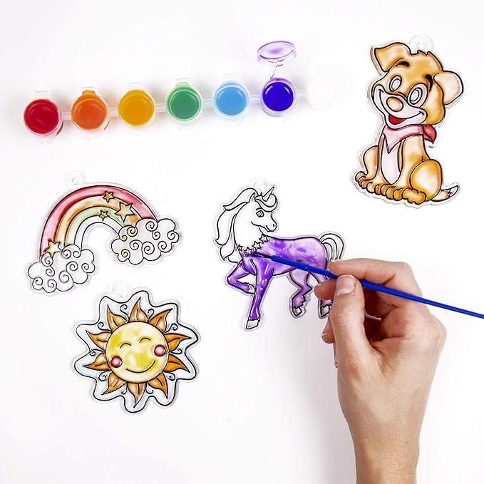 Creative Roots 2-in-1 Window Art & DIY Chalk Art by Horizon Group USA, Multicolor, One Size