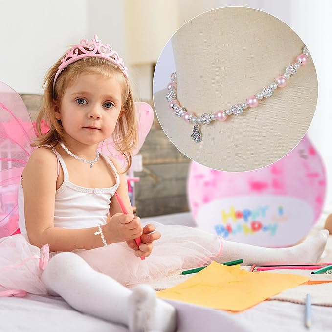 duellen 12'' Original Rainbow Birthday Unicorn Plush Pillow Soft Plush Toy Cute Pink Unicorn Stuffed Animal, Birthday Gifts for Kids Toddlers with Unicorn Necklaces, Bracelets and Gift Bag