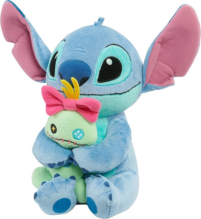 Disney Classics Lil Friends Stitch and Scrump Plush Stuffed Animal, Kids Toys for Ages 2 Up by Just Play