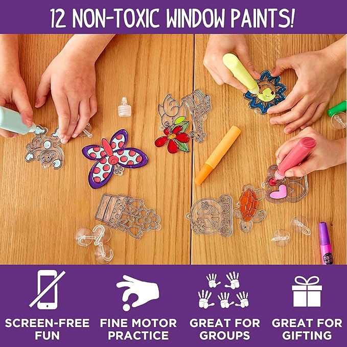 Lreyrous Children's Window Art Toys DIY Creative Graffiti Toys Suitable for Children Over 6 Years Old Suitable for Birthday Gifts