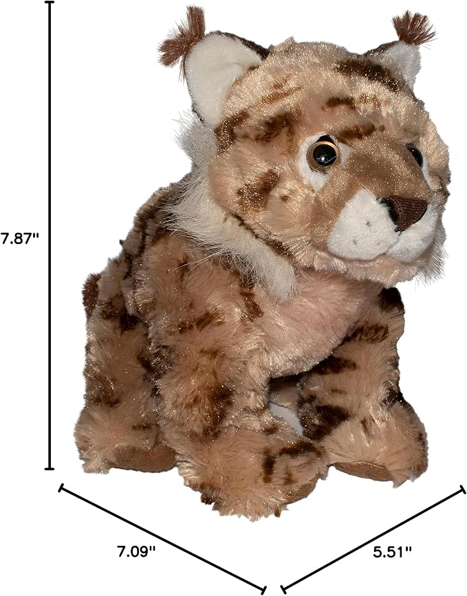 Wild Republic Lynx Baby Plush, Stuffed Animal, Plush Toy, Gifts for Kids, Cuddlekins, 8 inches